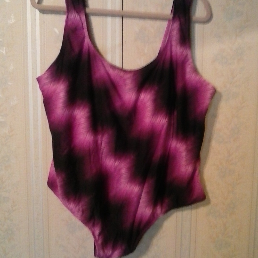 CATALINA WOMEN'S PURPLE/BLACK ONE PIECE SWIMSUIT